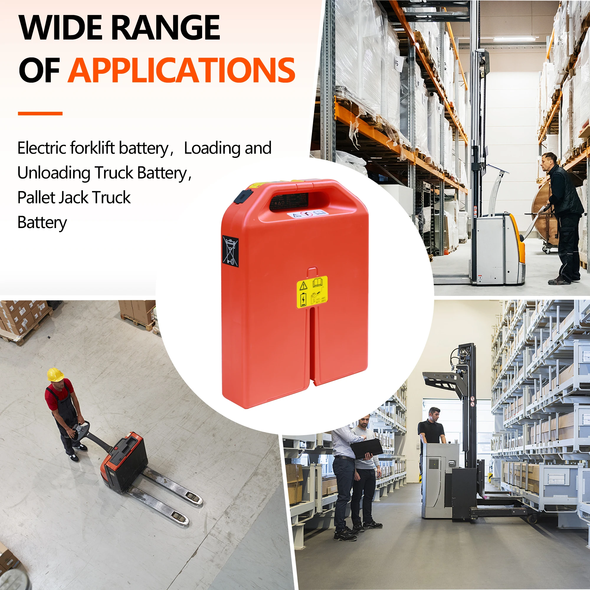 48 V 20 A LiFePO4-Lithiumbatterie für Elektro-Gabelstapler NOBLELIFT PTE20N Old Mode mit 4 Löchern