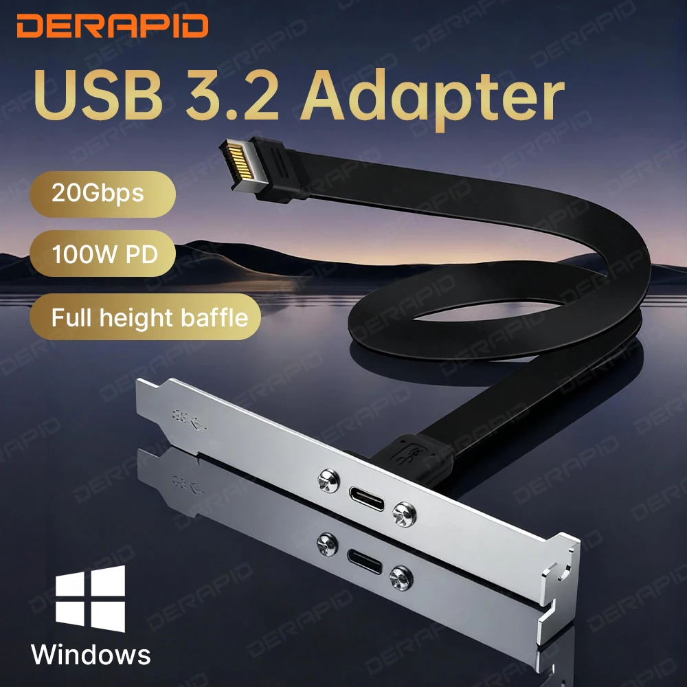 Удлинительный кабель USB C-адаптер типа E на тип C Конвертер USB3.1 Передняя панель Корпус ПК Удлинитель PCI Разъем для передачи данных Провод 30 50 см
