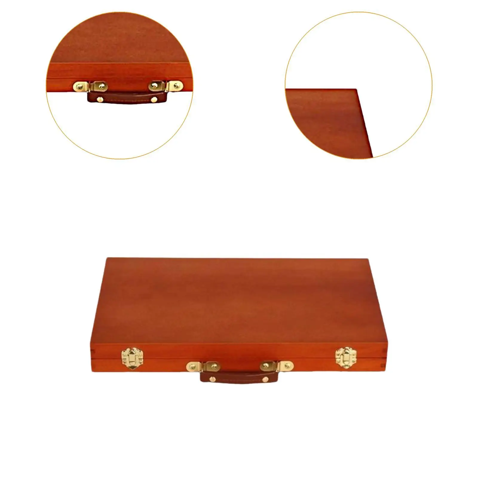 Portable Wooden Artist Supply Box Container for Paint Brushes Pastel Markers