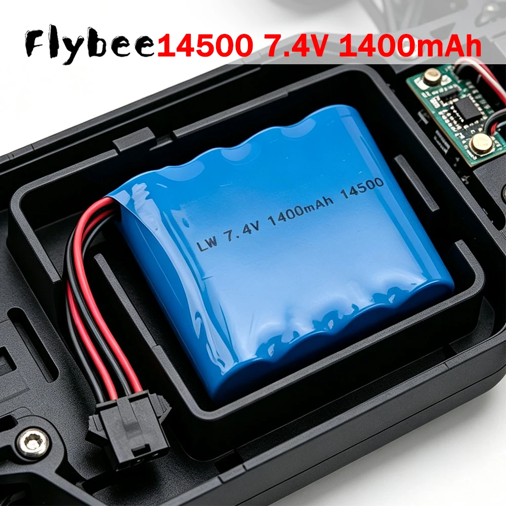 7.4V 1:16 RC Car Battery for DE36 DE36W DE65 1809 Off-Road Vehicle High-Speed Climbing Cars, 14500 7.4V 1400mah Battery