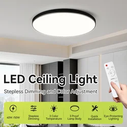 Dimming LED Ceiling Light 220V Dustproof Ultra-thin Ceiling Lamp18w 30W 40W 50W For Living Room Decor Bathroom Lighting fixture