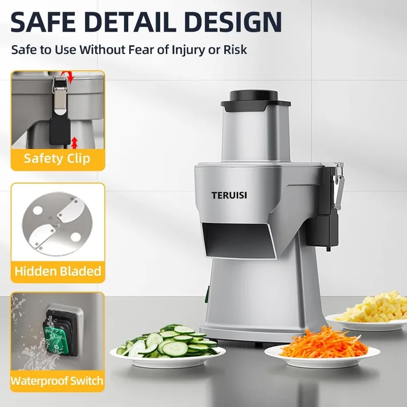 مفرمة خضروات كهربائية 4 في 1، محضر طعام لتقطيع الخضروات بقدرة 200 وات، قطاعة طعام نباتية مع تقطيع وتقطيع وتكعيرات