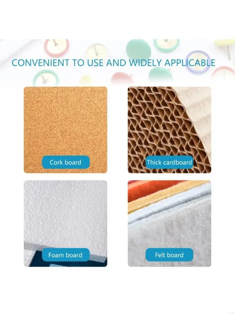 

Round Thumbtacks Nickel Plated Push Pins 200Pieces Metal Tacks Bulletin Board Pin for Cork Notice Board Tacks