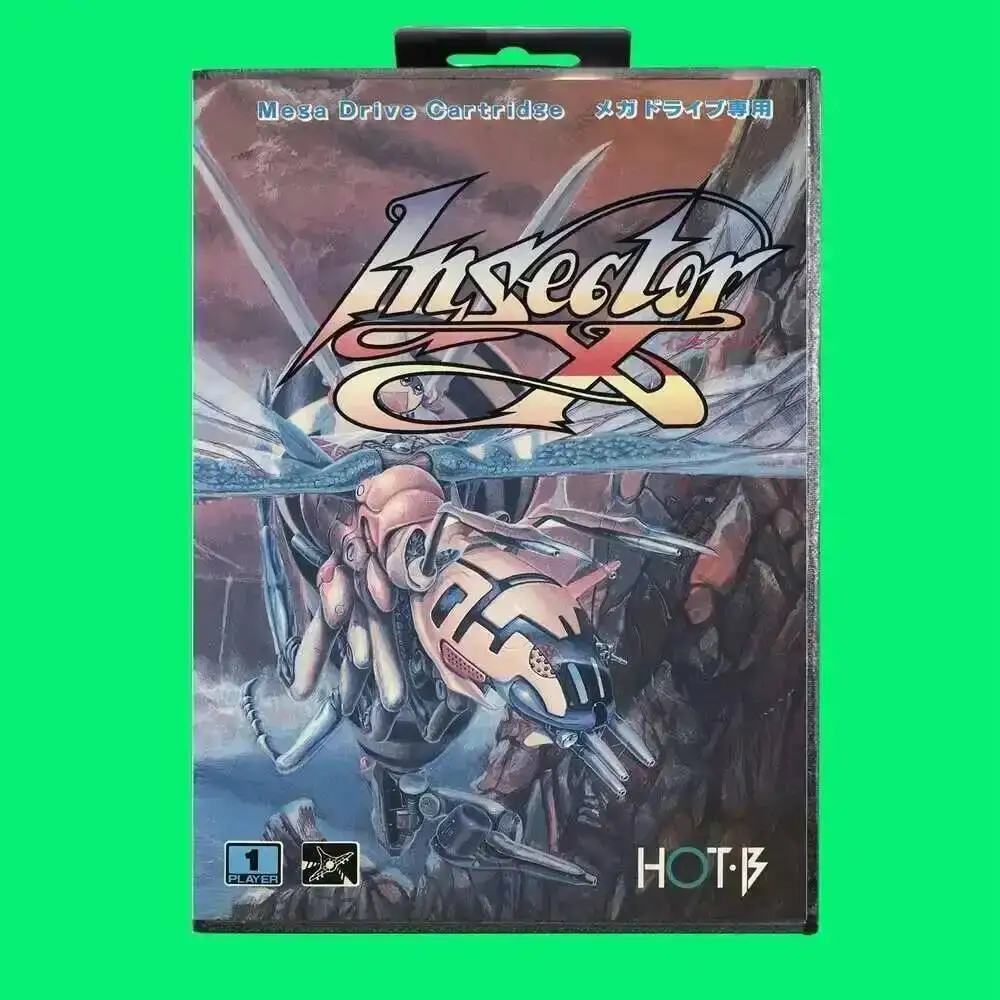 Insector X kartrid Game 16bit MD kartu Game dengan tutup JP kotak ritel untuk Drive Sega Mega
