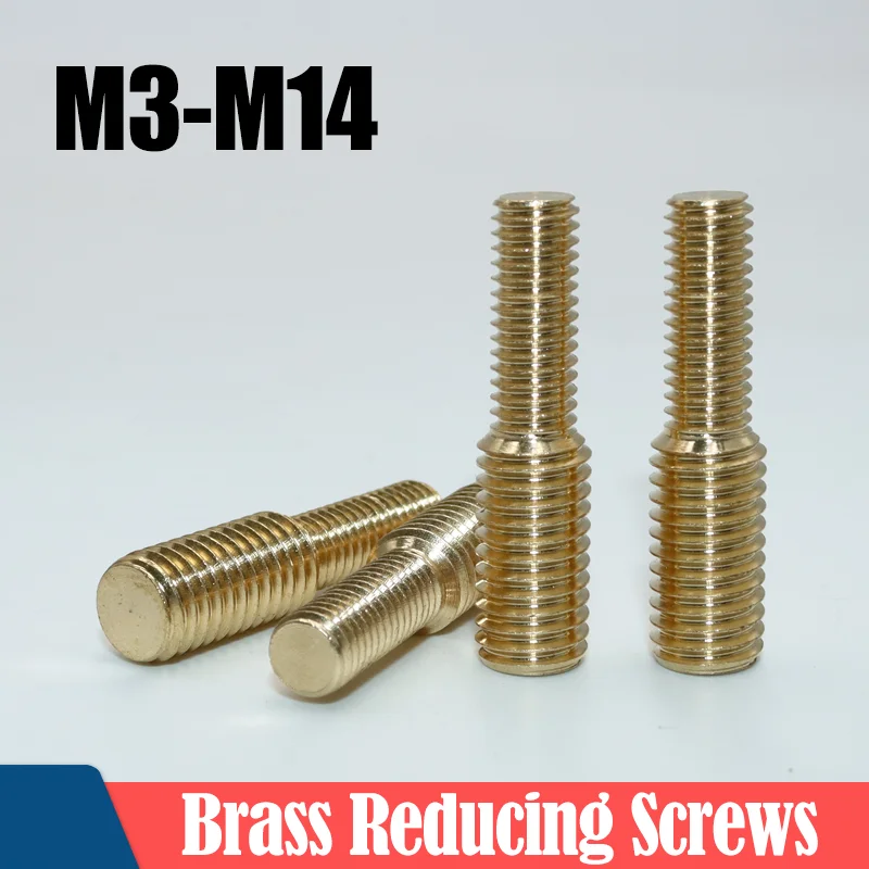 M3 M4 M5 M6 M8 M10 M12 Conversion Screw Brass Metric Thread Double-end Converter Reducing Screws for Camera Adapter Copper Bolt