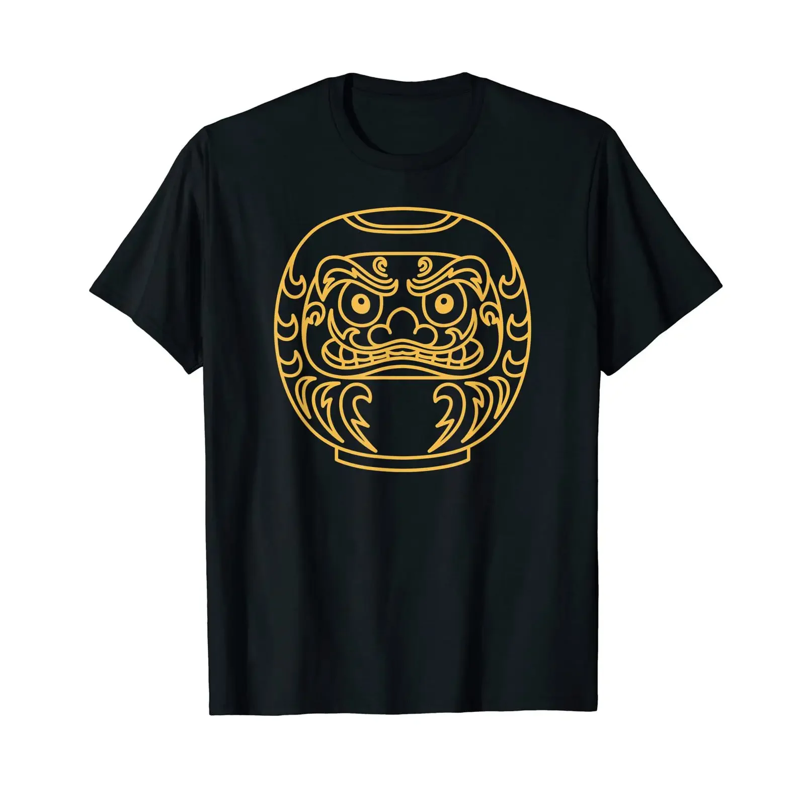 Japanese Daruma Rolly Polly determined face wish luck doll T Shirt vintage Washed streetwear Stretched Slightly Casual graphic