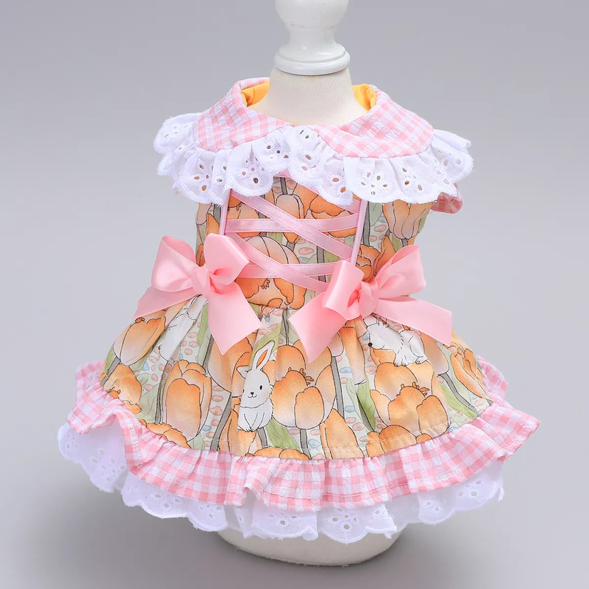 Spring and summer new pet clothing dog clothes cat sweetheart bunny tutu skirt Teddy small dog