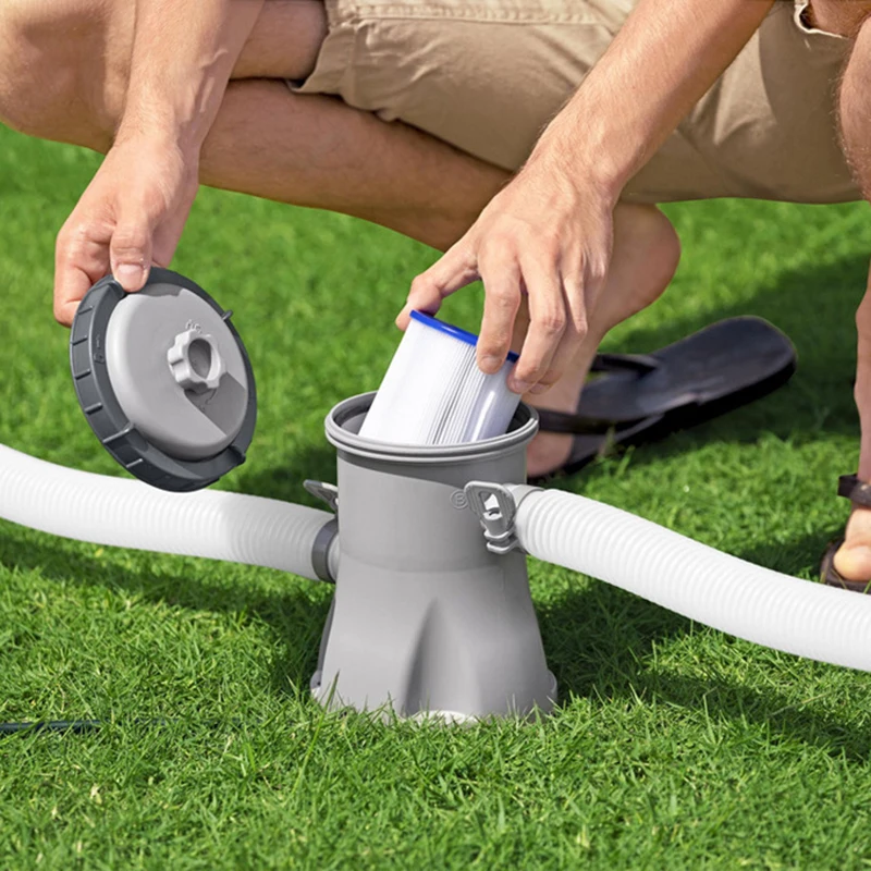 مضخة تصفية حمام السباحة كبيرة جدًا، رف أنابيب قابل للنفخ، منقي مياه عالمي، مضخة تصفية مياه عائلية #3