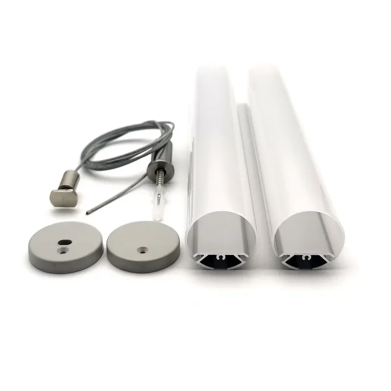 High Quality Round Tube LED Linear Light Aluminum Profile with Shell Light Bar Channel