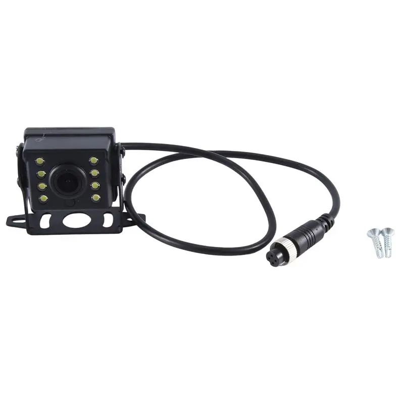 Stable-24V Reversing Camera Reversing Image Rear Camera HD LED Night Vision Waterproof Universal Easy Install Black