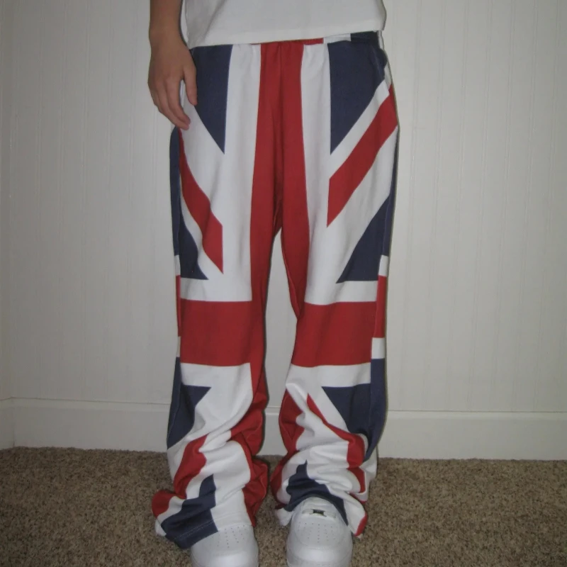 Herbst Frauen Kontrast Farbe Harajuku Vintage Jogginghose Britischen 2000er Jahre Straße Ästhetik Grunge Rock Lose Gerade Casual Hosen