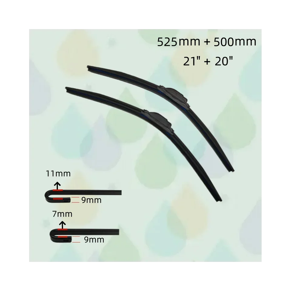 

Wiper blades for BMW Z4 E85 2002-2009,Volvo V40 1995-2004 21"+20"(525mm+500mm) All-Season Auto Windshield