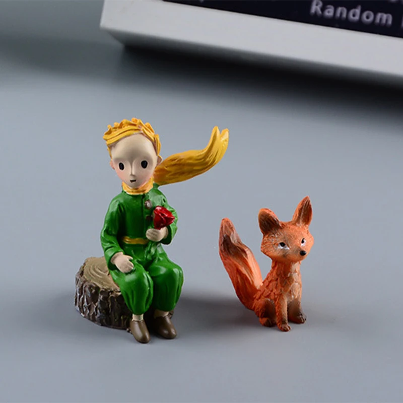 Mini Little Prince Fairy Tale World Decoration Office Desktop Resin Cute Little Fox Home Decoration Fairy Garden Decoration