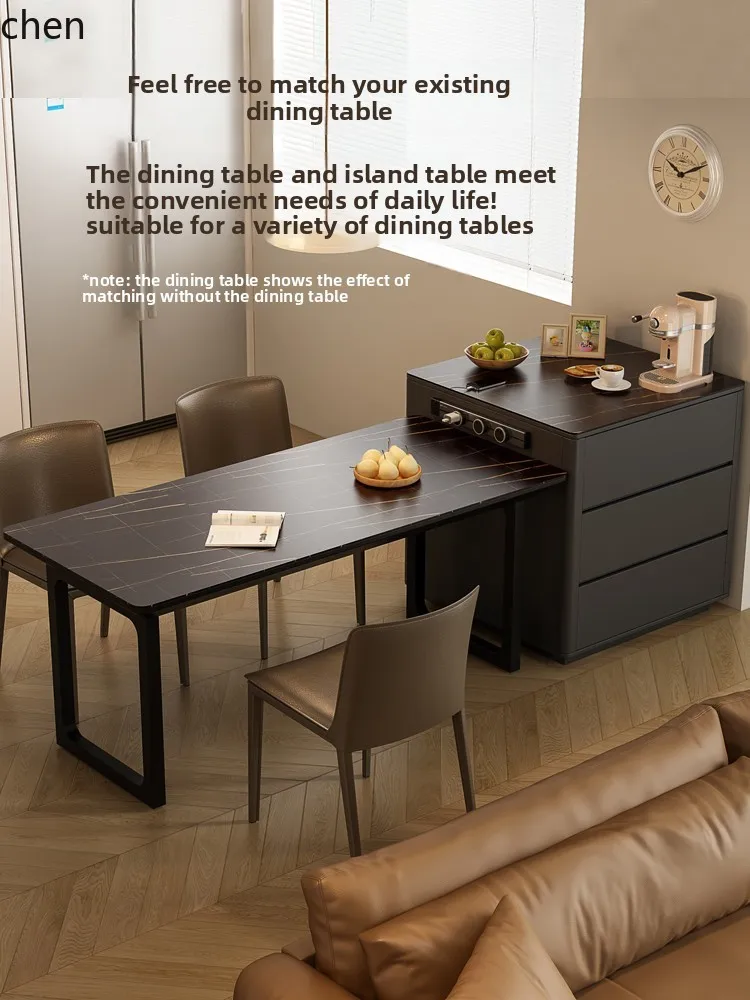 YFY  single cabinet household wall movable narrow island dining table integrated small apartment dining table