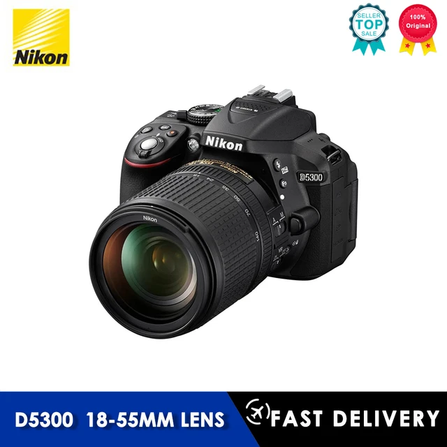 Nikon-Dslr d5300カメラ,18〜55mmのレンズを装備,24MP cmosデジタルスレート,カメラ - AliExpress