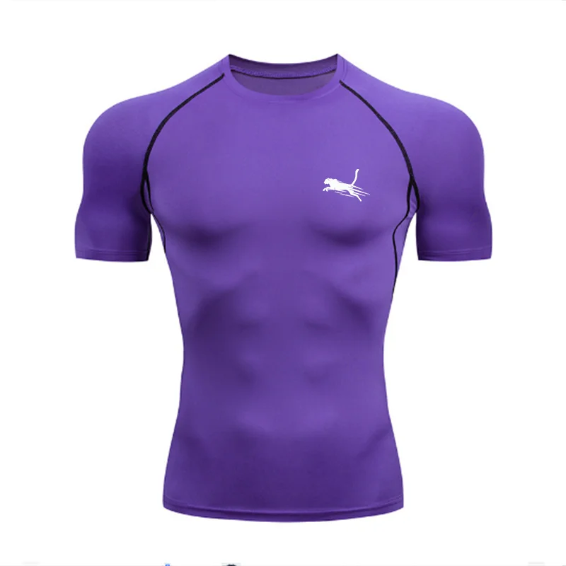 Herren Flight Print Schnelltrocknendes Kompressions-T-Shirt – Elastisches Slim Fit Sportshirt für Fitness, Laufen und Training – Detail 6