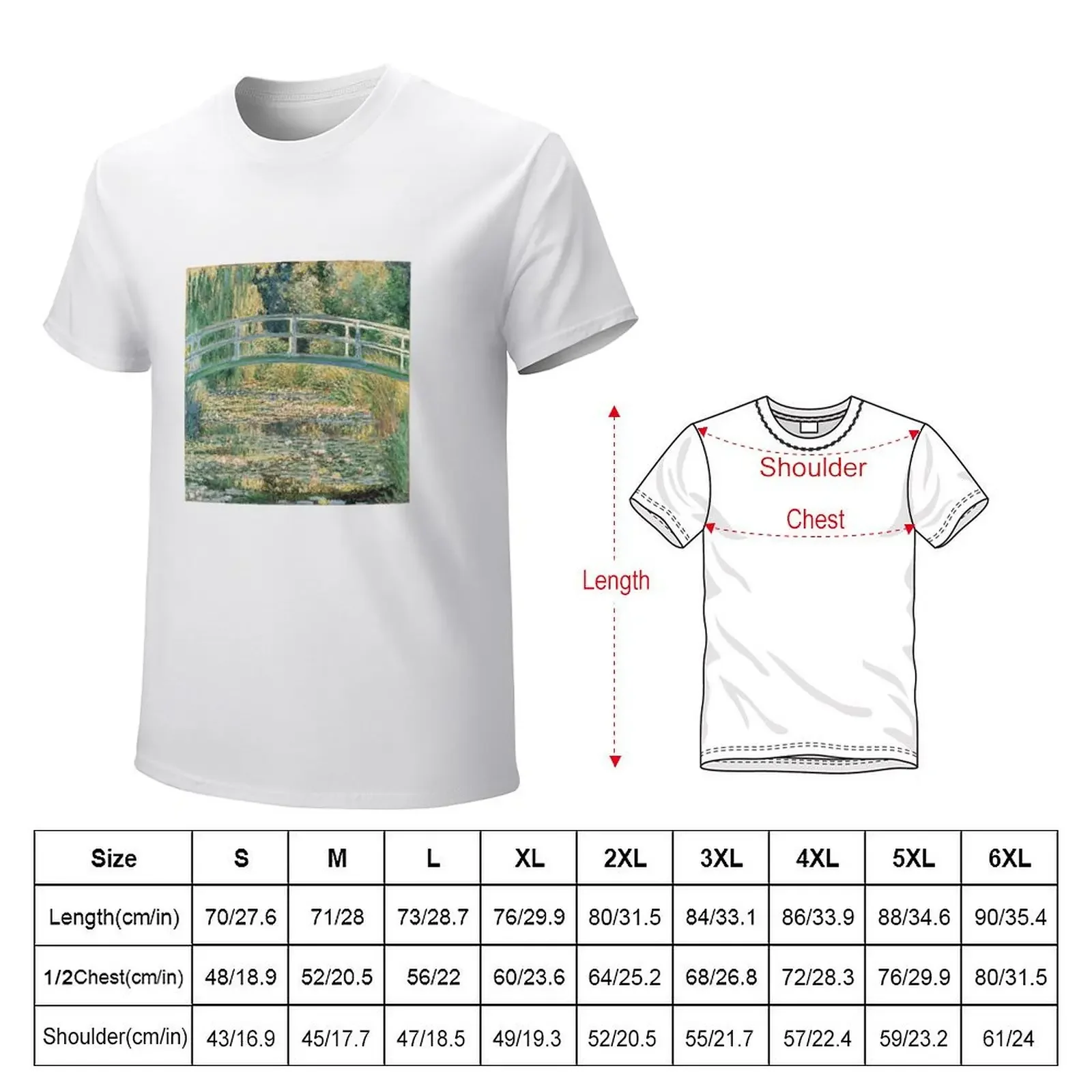 HD. The Water Lily Pond, by Claude Monet. HIGH DEFINITION T-shirt plain summer clothes plain t shirts men