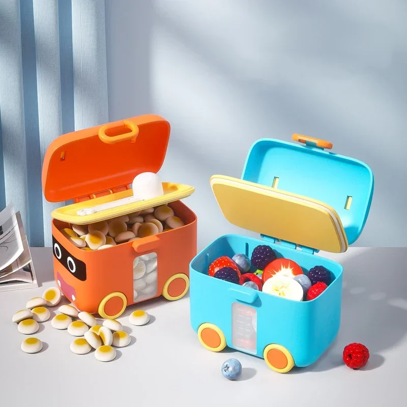 Draagbare Melkpoeder Formule Dispenser Voedselcontainer Opslag Voedingsdozen voor Baby Kids Peuter Raster Babyvoeding Opbergdoos