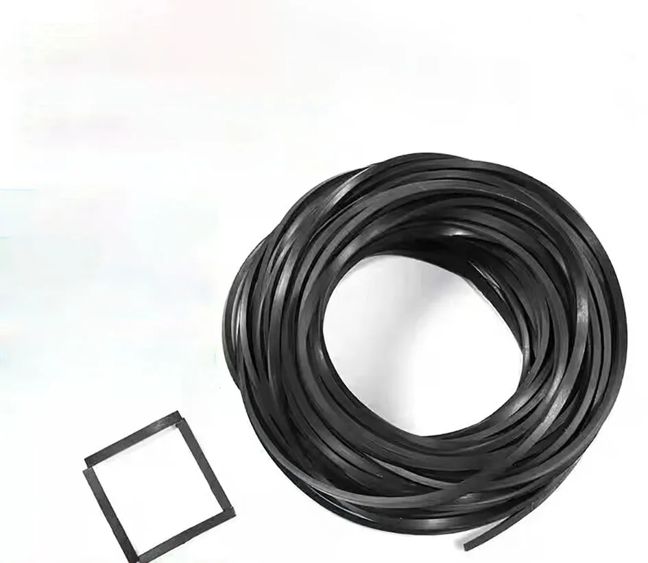 Square Fluorinated Rubber Tape, Black FKM Sealing Strip, Acid Alkali, High Temperature And Oil Resistant