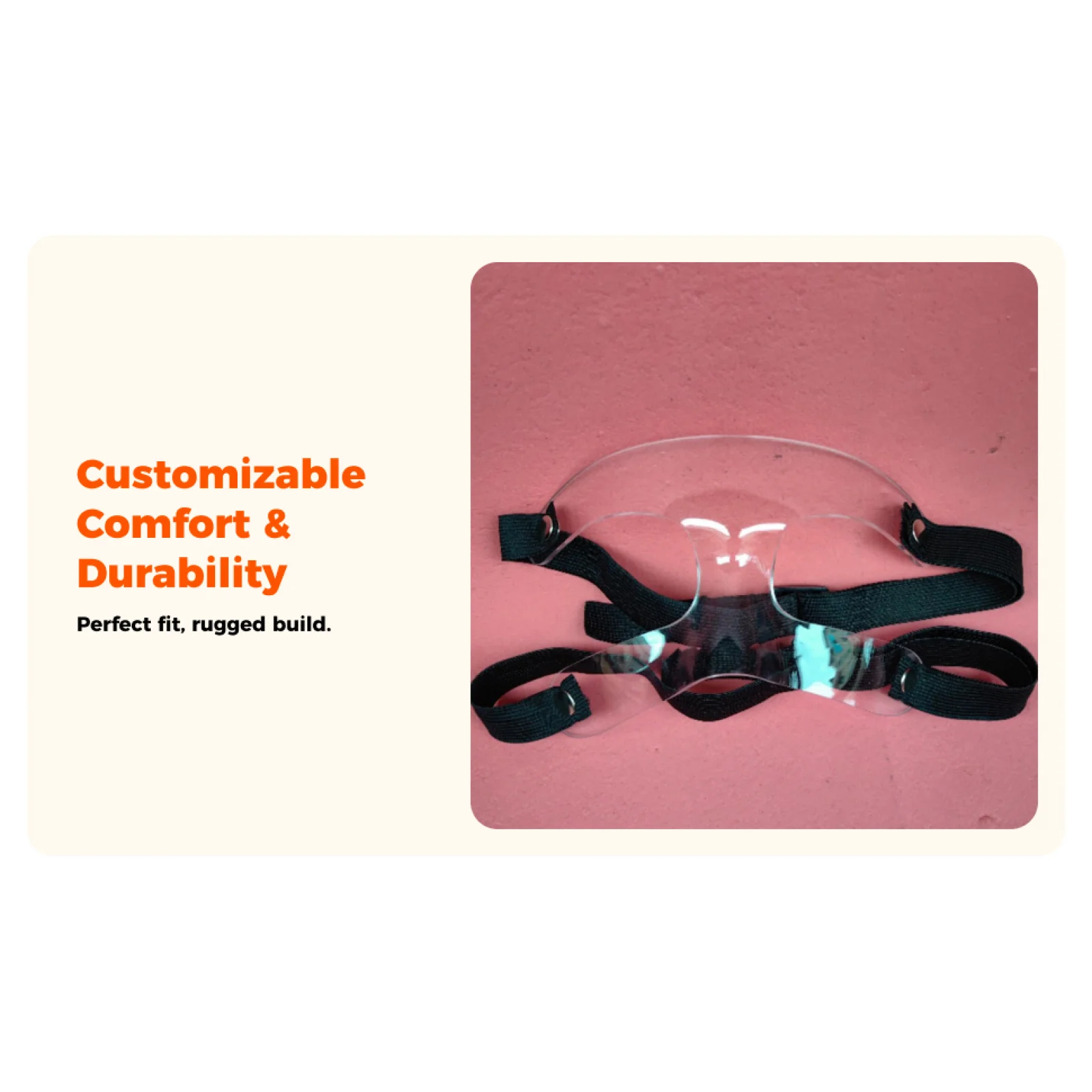 Adjustable Nose Face Cover PVC Nose Guard Multi Use Protective Sports Shield for Volleyball Football Basketball