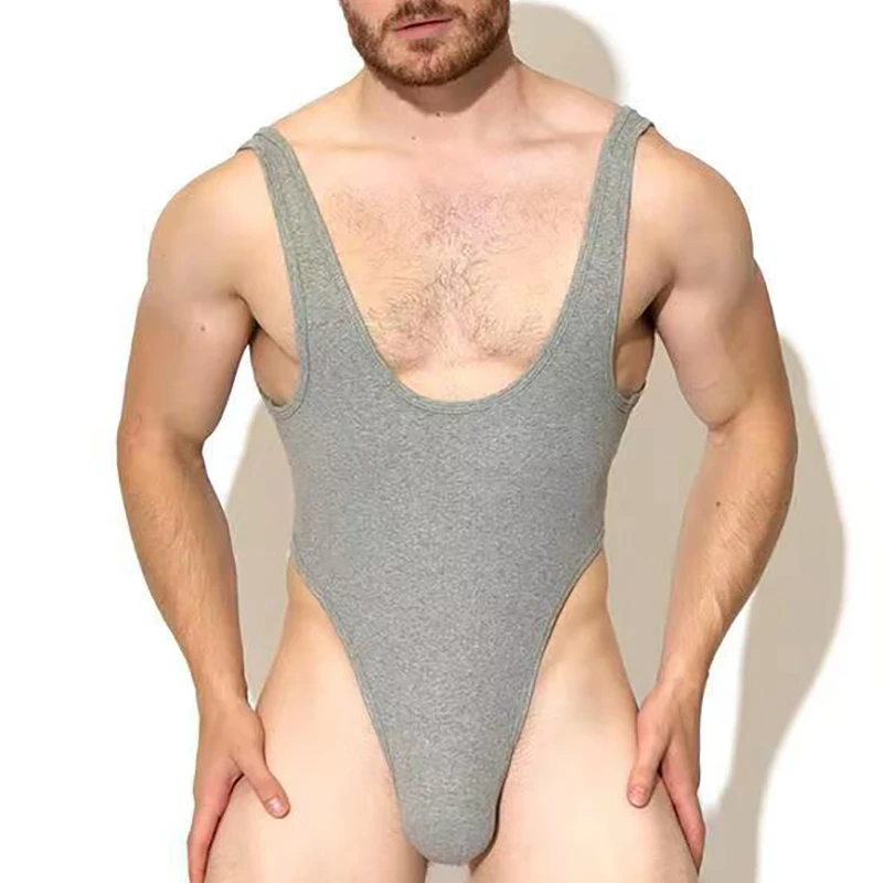 Men Bodysuits Leotard Thongs Undershirts Lingerie T-back Gay Jumpsuits Underwear Exotic Playsuits One-piece Teddies Nightwear