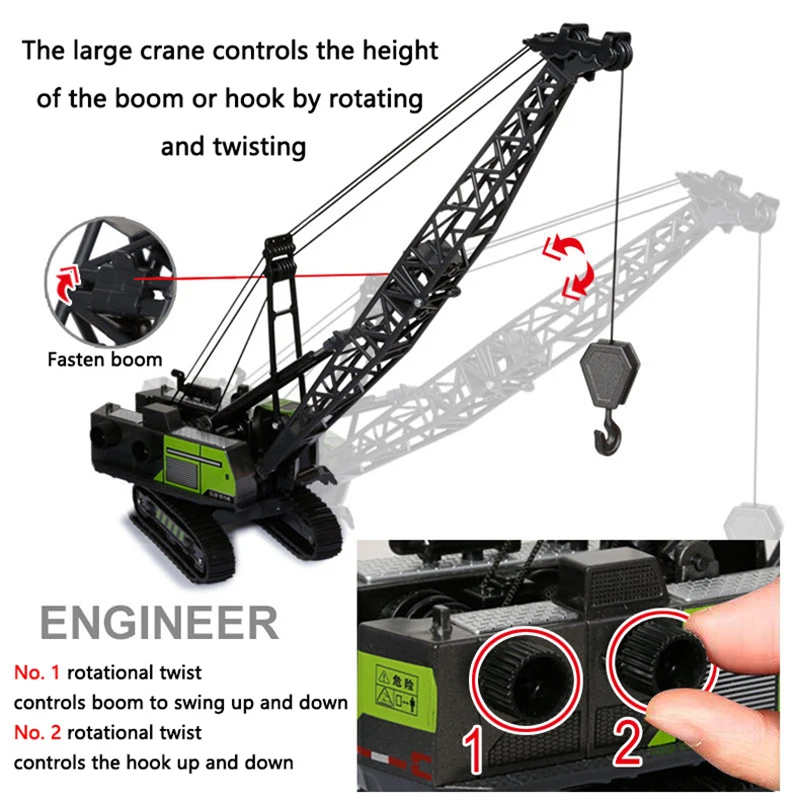 12 Styles Car Toy Dump Truck Tower Crane Excavator Wheel Loader Diecast Metal + ABS Model Construction Vehicle Boy Birthday Gift