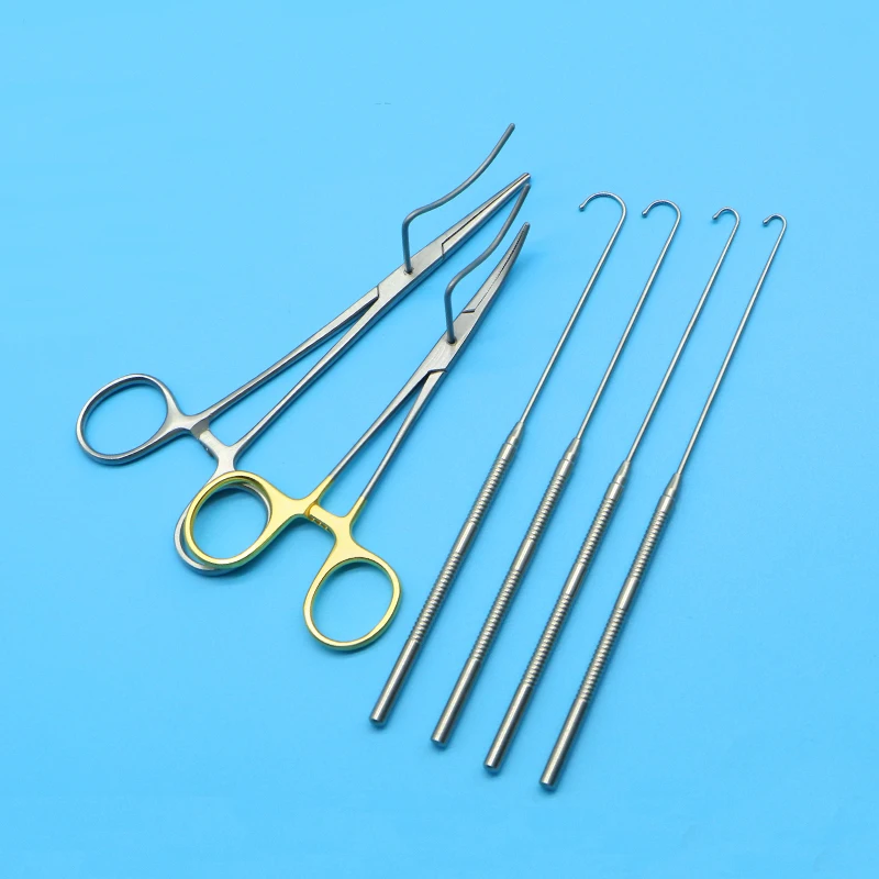 Animal pet neutering tool Cat and dog neutering forceps Ligature Fixed forceps Animal ovary retractor ligature neutering forceps