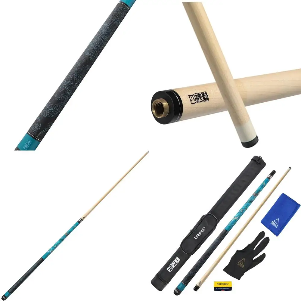 

Бильярдный кий на 19 унций, черный футляр, наконечник 13 мм, длина 58, мифологический узор, 4 дизайна