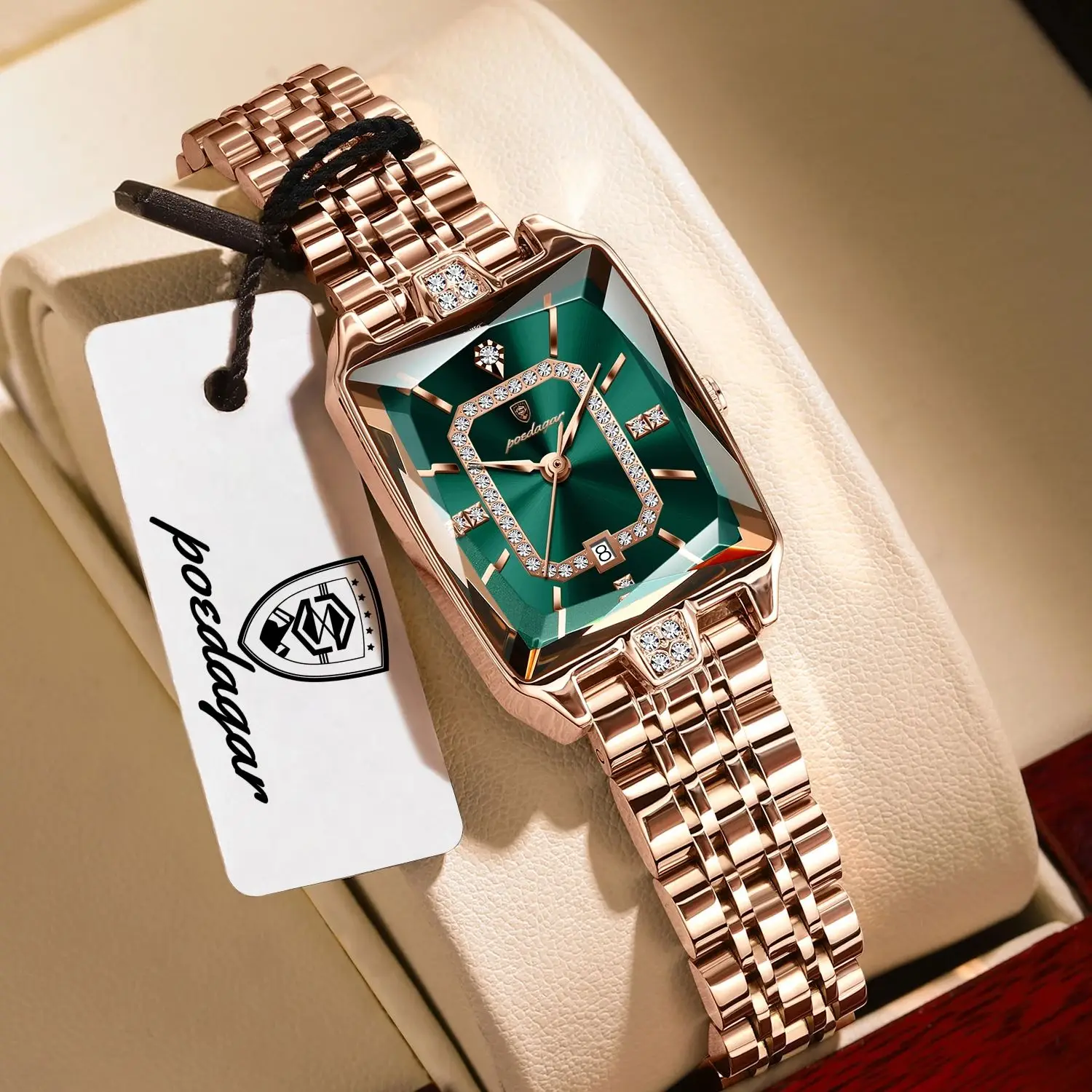 POEDAGAR Stylish Casual Woman Watch Waterproof Date High Quality Luxury Ladies Wristwatch Stainless Steel Quartz Women's Watches