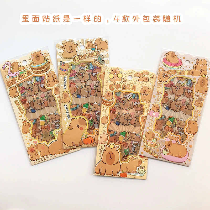 Kawaii stationery cute Capybara stickers School supplies Diary Decoration Scrapbooking journal sketchbook stickers aesthetic