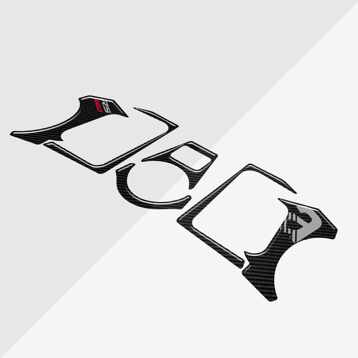 3D Resin Motorcycle Carbon Fiber Stickers Top Triple Clamp Yoke Case for Aprilia RS660 RS 660 2020 2021 2022