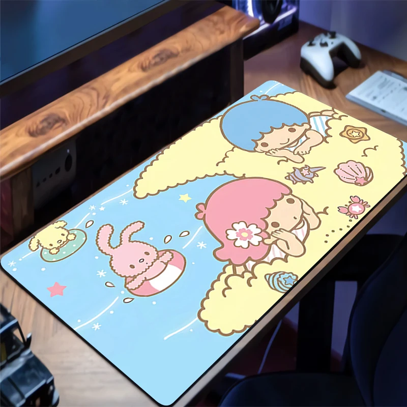 لوحة ماوس ليتل توين ستار كمبيوتر محمول لوحة مفاتيح ماوس حصيرة كبيرة XXL لوحة ماوس أنيمي لوحة المفاتيح لوحة المفاتيح ألعاب الديكور حصيرة مكتبية