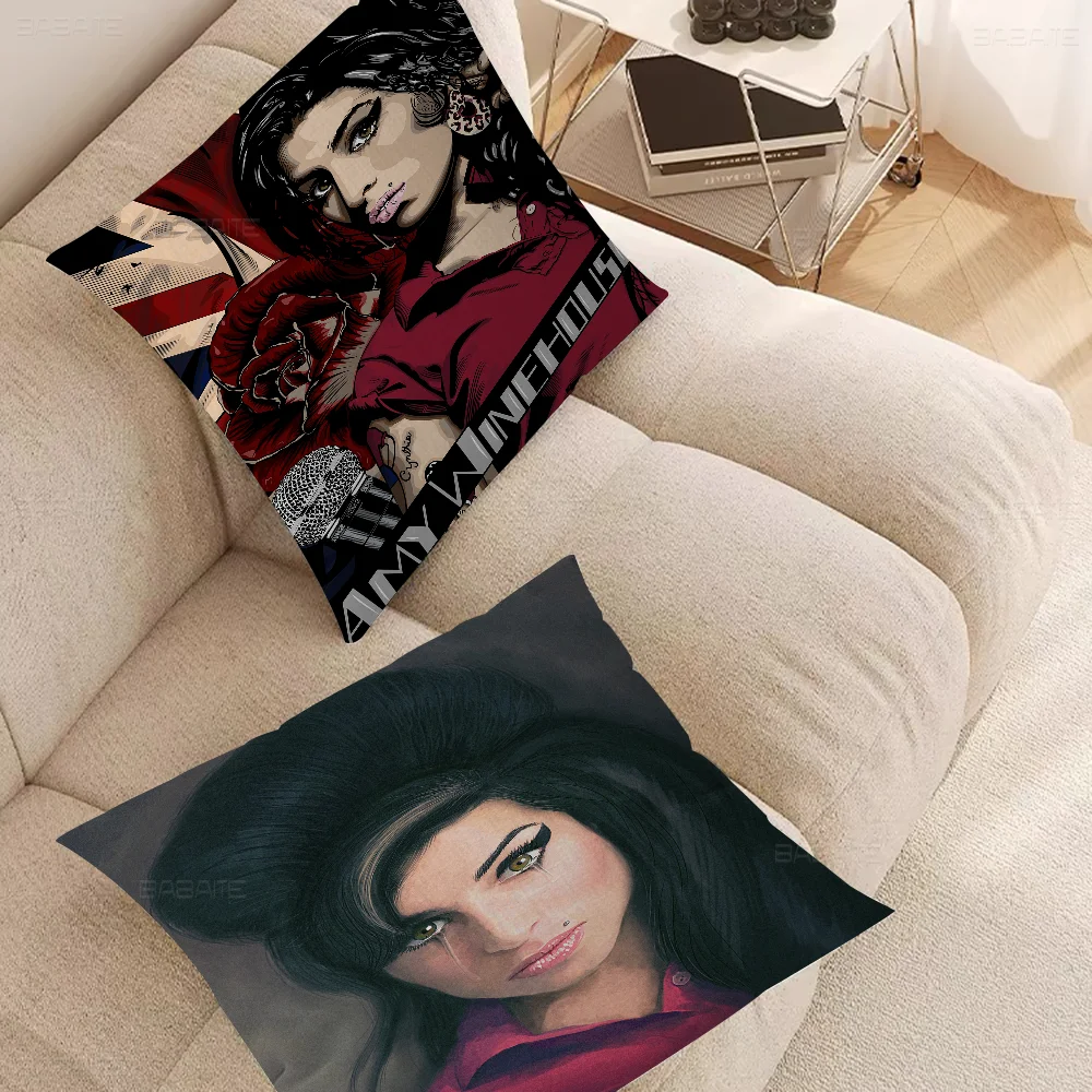 Amy Winehouse Stitch Lucky Dragon Pillow Cover Sofa Cushion Cover Home Room Decoration Children Gift