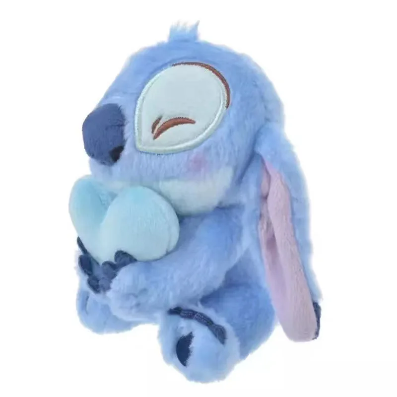 Disney Pooh Bear Winnie Stitch Keychain Cartoon Plush Toy Kawaii Cute Backpack Hanging Accessories Boys and Girls Birthday Gifts