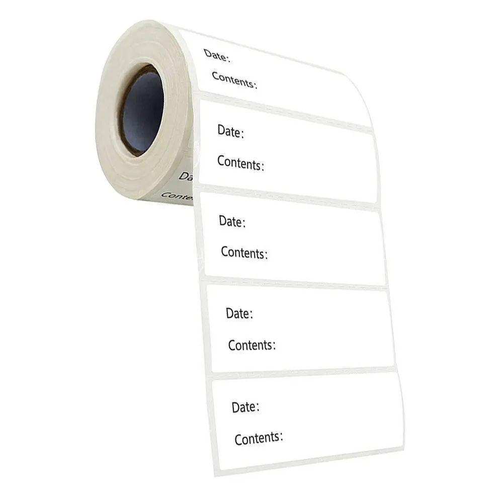 

500Pcs Writable Date Label Blank Marked Sticker Self-Adhesive Food Storage Label for Essential Oil Bottles Kitchen Cabinets