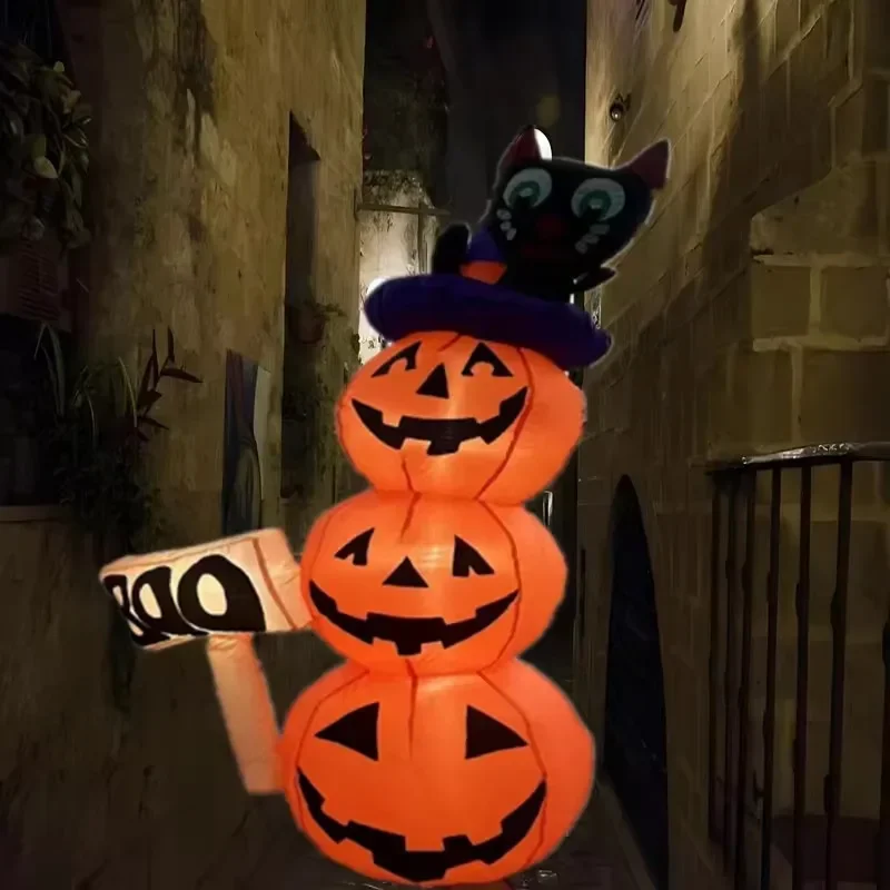 1.6M/5FT Halloween Inflatable Model Pumpkin Built-in LED Lights Holiday Outdoor Indoor Home Garden Party Fun Cute Decoration - view 5