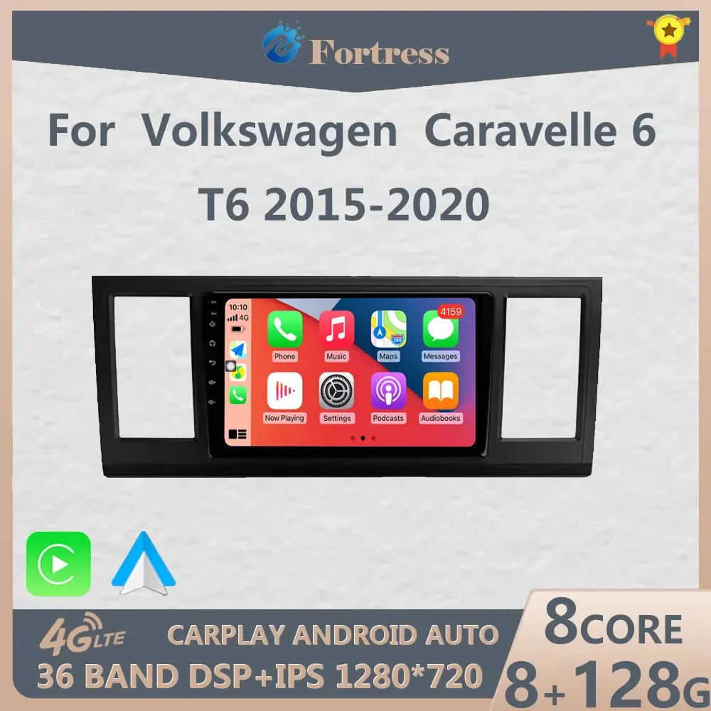 Android 13 Carplay Car Radio Multimedia Player For Volkswagen Caravelle 6 T6 2015 - 2020 Head Navigation GPS Android Wifi 4G