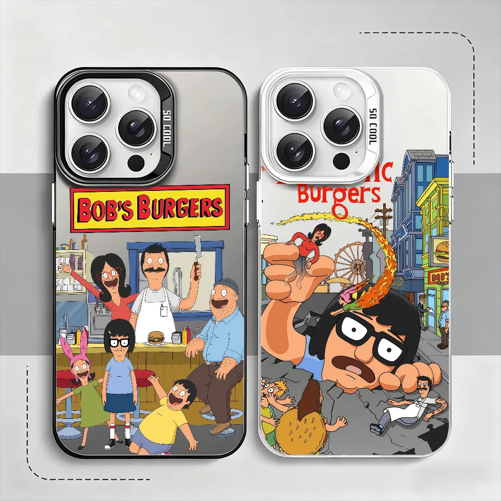 

Cartoon B-Bob's B-Burgers phone case For iPhone 12 11 13 14 15 16 17 Max Pro Plus Mini Protective IMD Color Cover