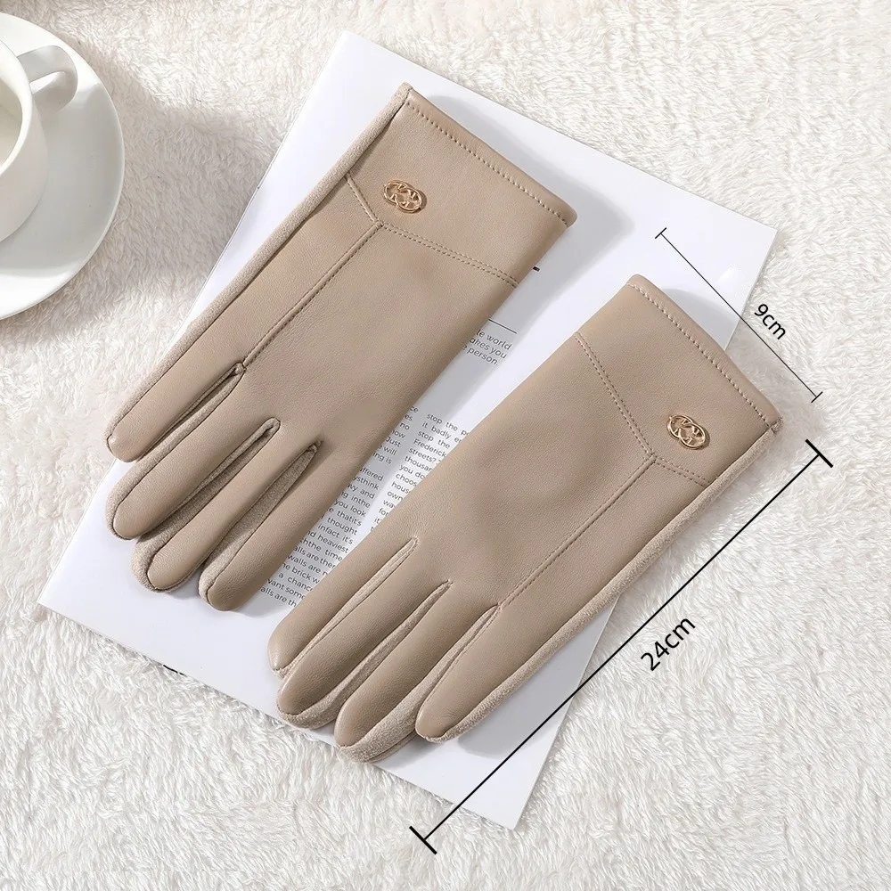 جديد بو الجلود الشتاء قفازات شاشة ملموس قفازات شاشة لمس دافئة كامل فنجر قفازات التزلج الباردة الخريف والشتاء