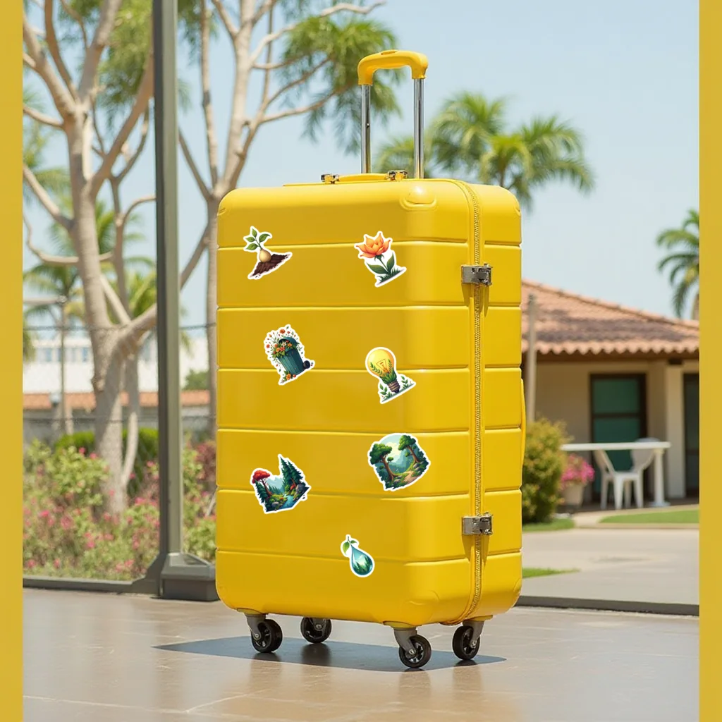 35pcs-50pcs Decals  vinyl Nature Stickers Environmental Stickers Recycle Stickers for School Projects Gift Wrapping Home Decor