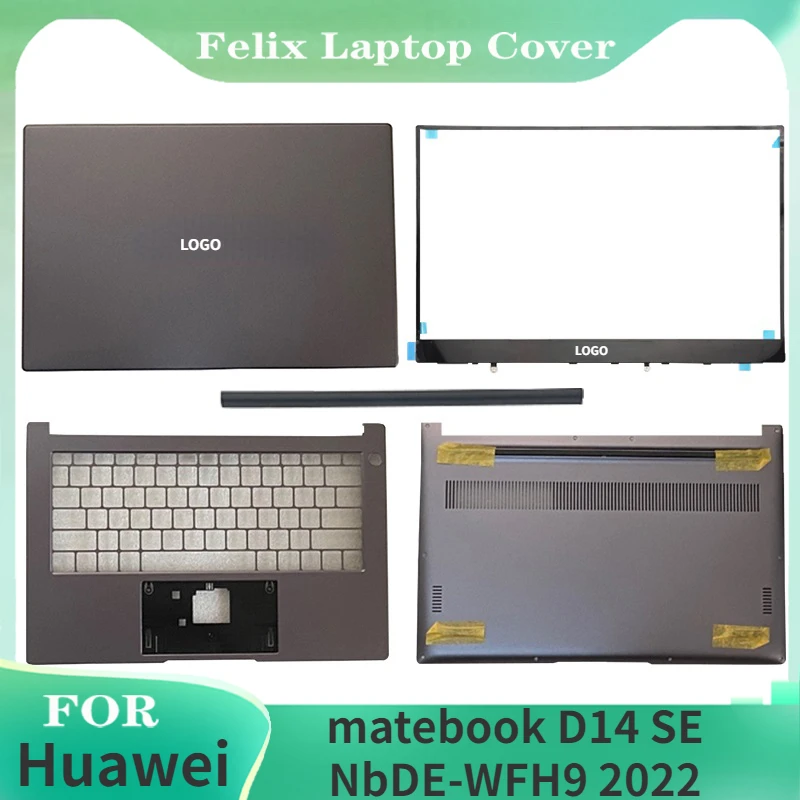 FOR Huawei MateBook, tampa traseira LCD, moldura, dobradiças, teclado, notebook inferior, D14, SE, NbDE-WFH9, 2022