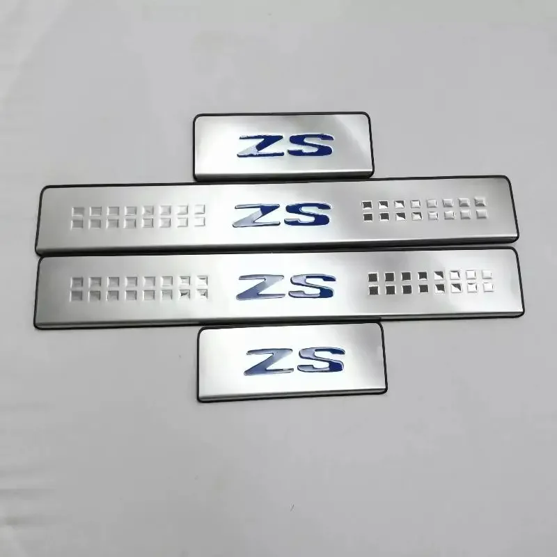 Pegatinas originales de acero inoxidable para umbral de puerta de coche, Protector de placa de desgaste para MG ZS 2022 2023, accesorios de