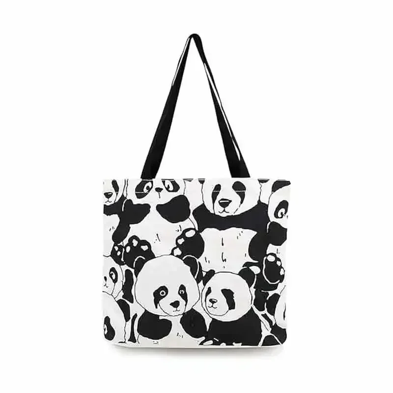 TW5 Tote Bag Esthetische canvas handtassen voor dames met ritssluiting, stevige katoenen schoudertassen