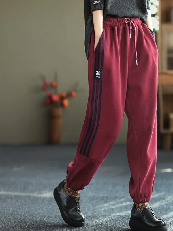 Pantalon de Sport ample pour femmes, taille haute, Harlan Sle, survêtement décontracté, taille élastique, petit pied, jambes larges, Micro extensible