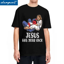 Jesus Has Your Back Brazilian Jiu Jitsu T Shirt Men Women's Pure Cotton Leisure T-Shirts O Neck Tees Short Sleeve Clothing Gift