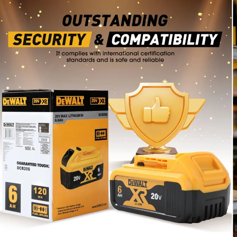 

Dewalt Original 20V Battery 18V 2AH 5AH 6Ah DCB182 DCB200 DCB606 DCD805 dewalt outillage dewalt power tools Battery