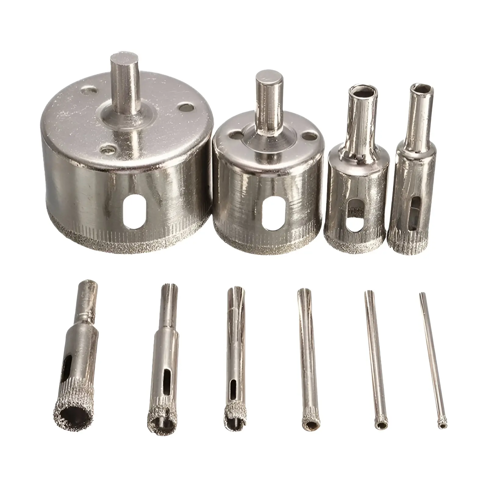 STONEGO-Conjunto de brocas com revestimento diamantado, serra furada, telha, mármore, vidro, cerâmica, 3mm-50mm, 10 peças