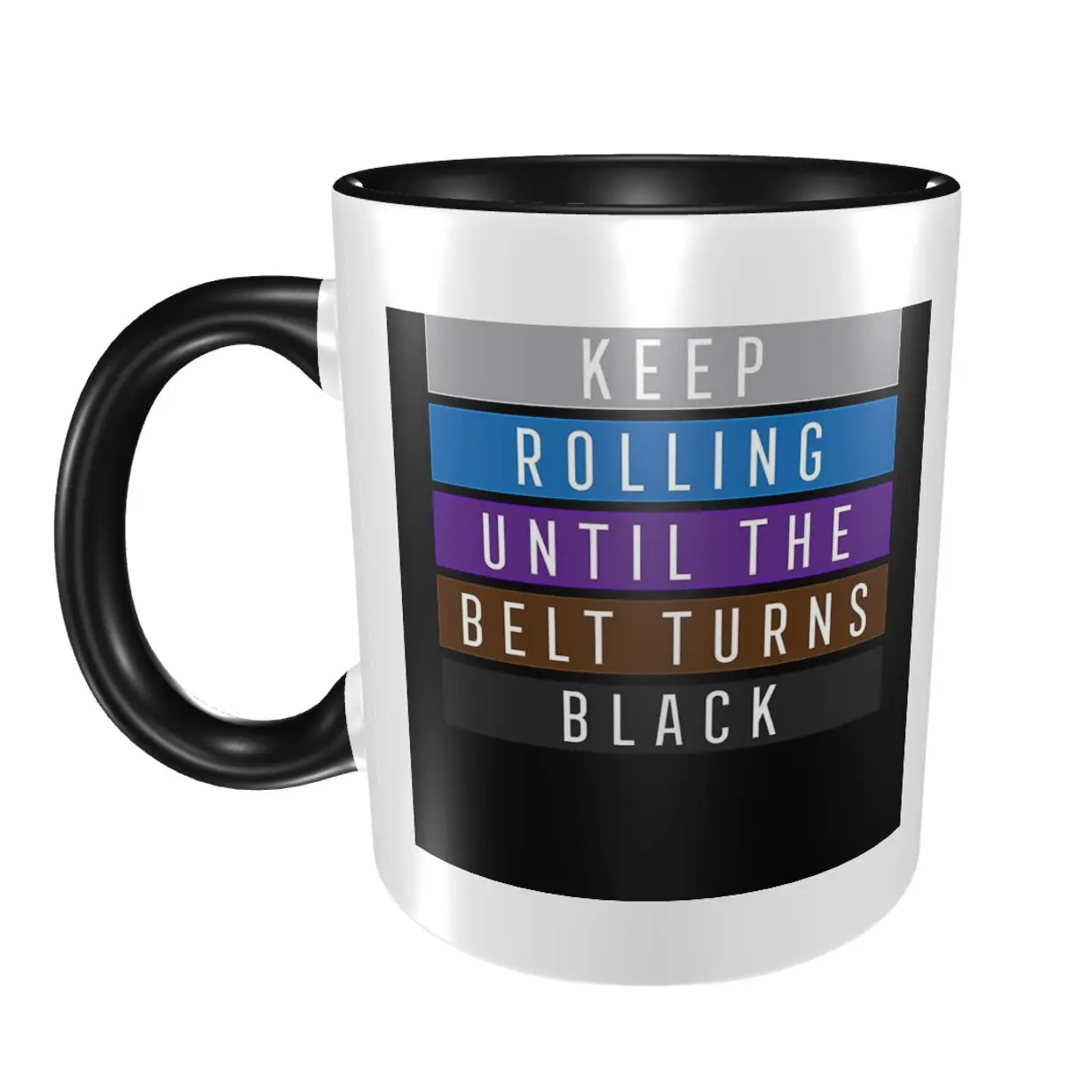 

Jiu Jitsu BJJ Keep Rolling Light Mug Funny Ceramic Coffee Cups Tea Mugs Milk Cup Drinkware Gift for Woman Man