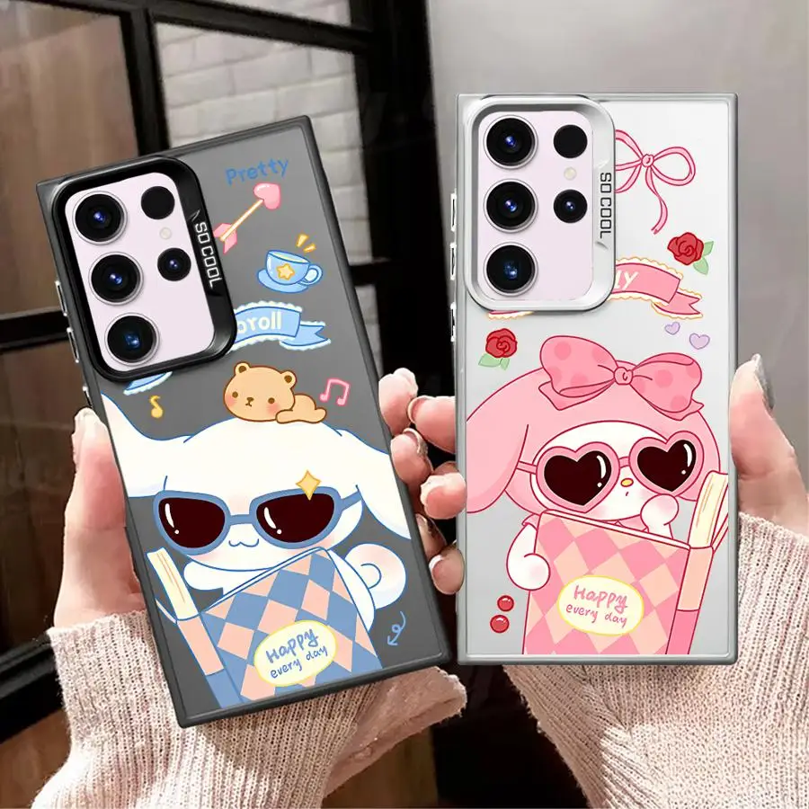 حافظة لهاتف سامسونج جالاكسي S23 S24 S25 Ultra S20 S22 S23 FE نوت 20 S21 Plus S24FE غطاء شل لطيف سينامورول كورومي #1