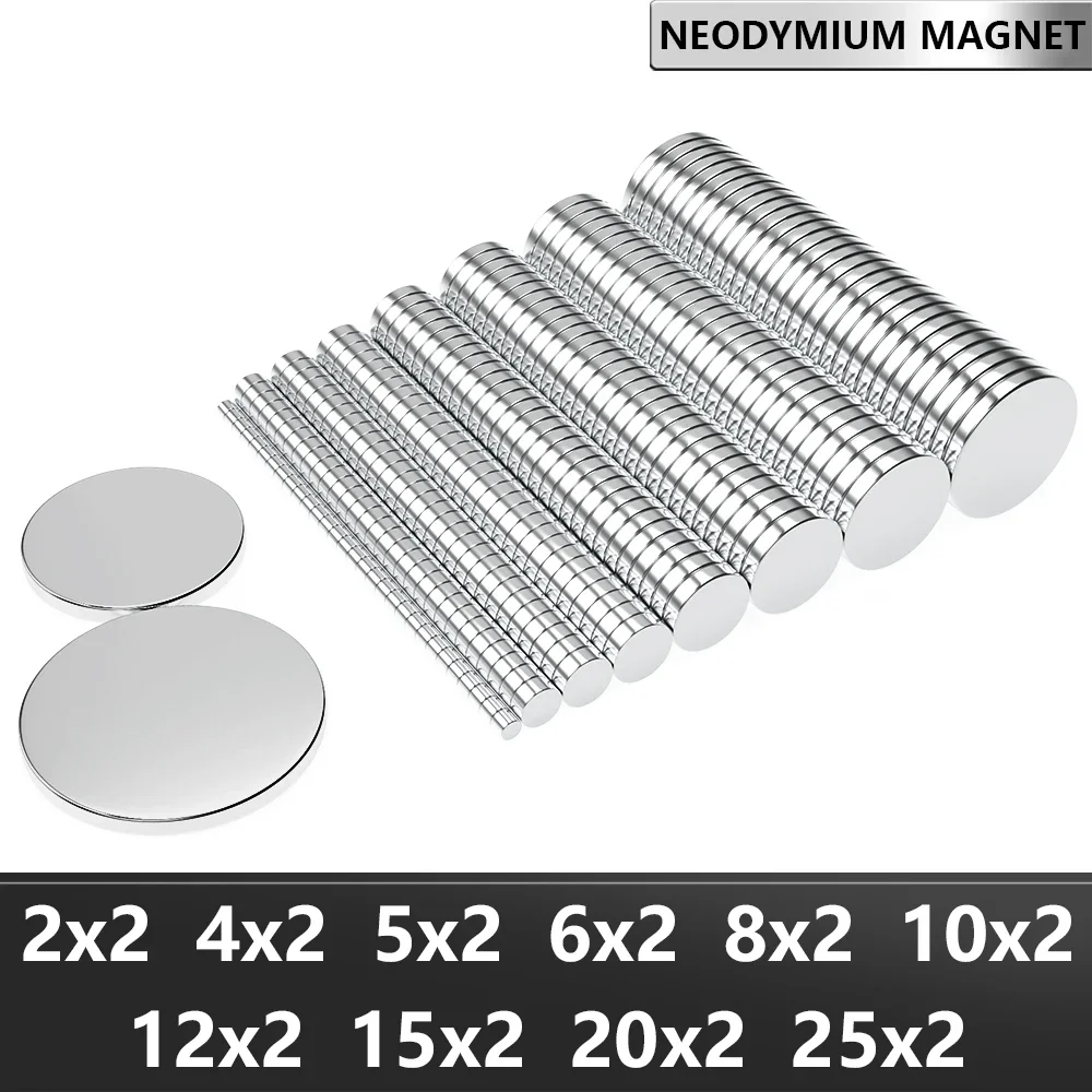 

N35 Super Strong Neodymium Magnet Round NdfeB Powerful Permanent Magnetic imanes Magnents Refrigerator Magnet 4/5/6/8/10/20x2mm